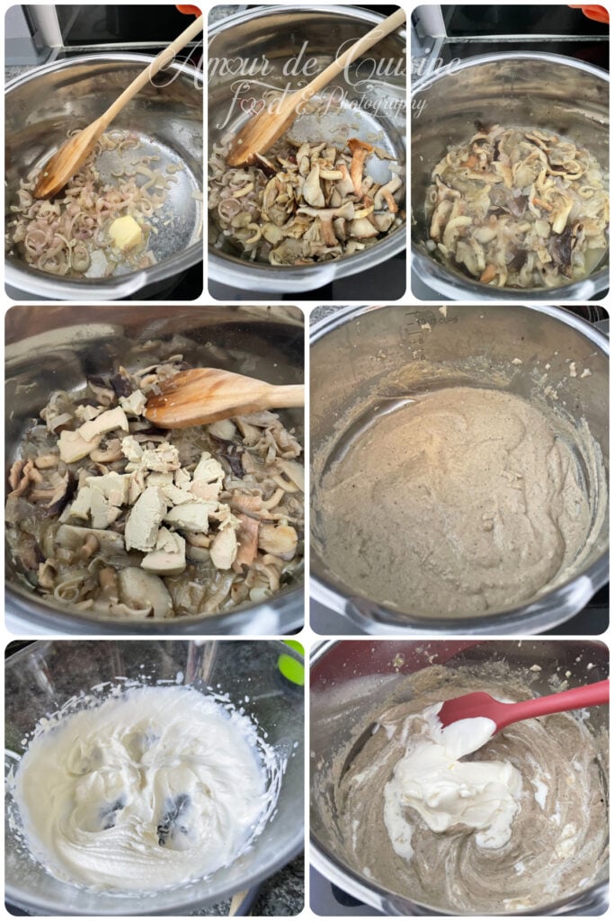preparation du veloute champignons et foie gras
